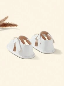 Cozy Pixies 嬰兒狗狗刺繡魔術貼涼鞋