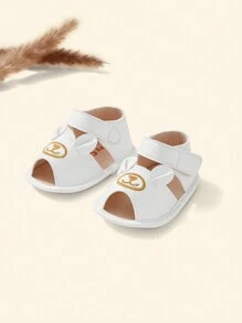 Cozy Pixies 嬰兒狗狗刺繡魔術貼涼鞋