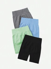 Easithlete 4pcs Thắt lưng băng rộng Quần short thể thao - Nhiều màu - Xem 2