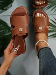 Dép bệt Nữ - màu nâu - Xem 1