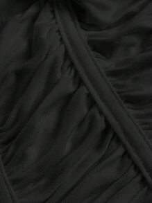 SHEIN MOD Twist Front Ruched Cami Top - Black - View 3