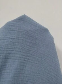 SHEIN LUNE Chất rắn Thả vai Nút phía trước Áo sơ mi - Màu xanh lam - Xem 7