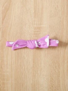 SHEIN Baby Girl Floral Print Ruffle Trim Cami Romper - Lilac Purple - View 4