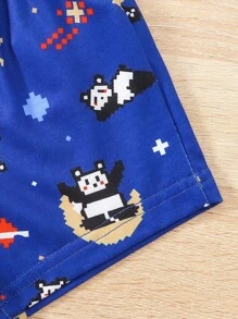 SHEIN Bộ đồ Em bé Hoạt hình - Màu xanh lam - Xem 5