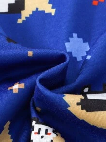 SHEIN Bộ đồ Em bé Hoạt hình - Màu xanh lam - Xem 6