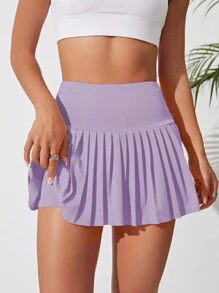 CourtClass Váy thể thao xếp ly cạp rộng - Màu tím hoa cà - Xem 4