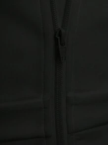 SHEIN Unity Plunging Neck Split Hem Tube Elegant Jumpsuit - Black - View 8