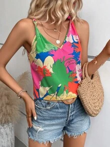 SHEIN VCAY Áo sơ mi nữ Hoa Boho - Nhiều màu - Xem 1