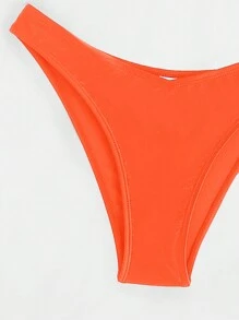 青少年女孩夏季海滩扭纹前比基尼套装，泳衣