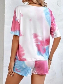 SHEIN LUNE Bộ đồ hai mảnh nữ Túi Dây kéo Cà vạt nhuộm Giải trí - Nhiều màu - Xem 2