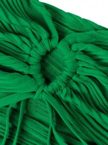 EMERY ROSE Áo nữ Dây kéo Xù màu trơn Giải trí - màu xanh lá - Xem 4