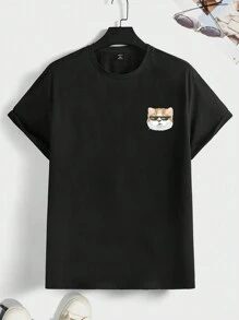 Manfinity RebelGame Nam Plus Bông Đồ họa Hoạt hình Áo thun - màu đen - Xem 1