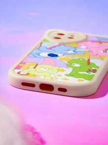 ROMWE X Care Bears 1 pieza Funda de teléfono TPU gráfica de oso de dibujos animados compatible con iPhone - Multicolor - Ver 5