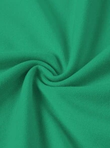 Hombres Camisa polo ribete de rayas - Verde - Ver 3