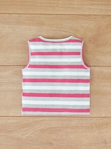 RueChic Toddler Girls Striped Print Tank Top - Multicolor - View 2
