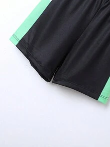 SHEIN Bộ đồ hai mảnh mùa hè có cổ tròn tay áo thông thường dành cho bé trai và mát mẻ dành cho phong cách đường phố - Nhiều màu - Xem 5