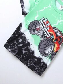 SHEIN Bộ đồ hai mảnh mùa hè có cổ tròn tay áo thông thường dành cho bé trai và mát mẻ dành cho phong cách đường phố - Nhiều màu - Xem 8