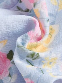 SHEIN MOD Floral Print Lace Up Front Tube Top - Multicolor - View 4