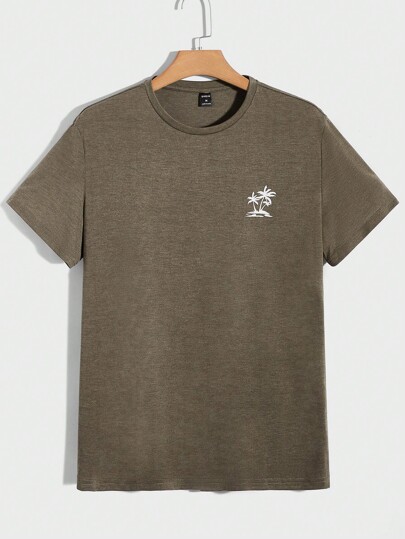 GENTILAND Homens Estampa Tropical Camiseta