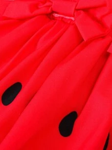 SHEIN Playful Pals Infant Baby Girls' Cute Cartoon Watermelon Pattern One-Piece Bodysuit With Headband - Multicolor - View 6