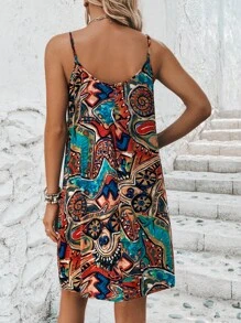 SHEIN VCAY Đầm Bộ lạc Boho - Nhiều màu - Xem 2