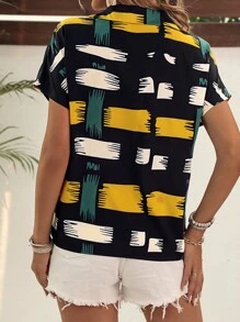 SHEIN LUNE Áo sơ mi nữ Tất cả trên in Giải trí - Nhiều màu - Xem 2