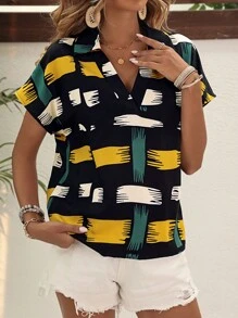 SHEIN LUNE Áo sơ mi nữ Tất cả trên in Giải trí - Nhiều màu - Xem 4