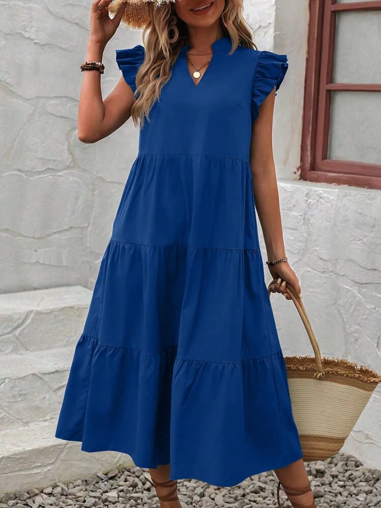 slim fit dress slacks Silver Stripe Smock Dress S-L – OMNIA main image 1