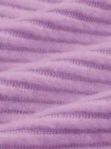 SHEIN Tank Tops & Camis Bé Gái Gân đan Nút phía trước màu trơn Giải trí - Màu Lilac Tím - Xem 4