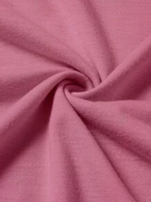 SHEIN Essnce 熊和字母圖案T恤 - 粉色 - 查看 4