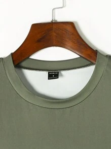 Manfinity RSRT Men 1pc Tropical & Letter Graphic Tee - Army Green - View 5