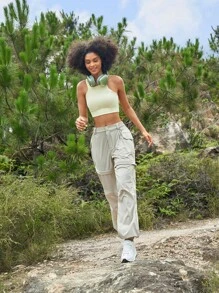 In My Nature 女式拉鍊防水戶外遠足褲，適合城市通勤和徒步旅行