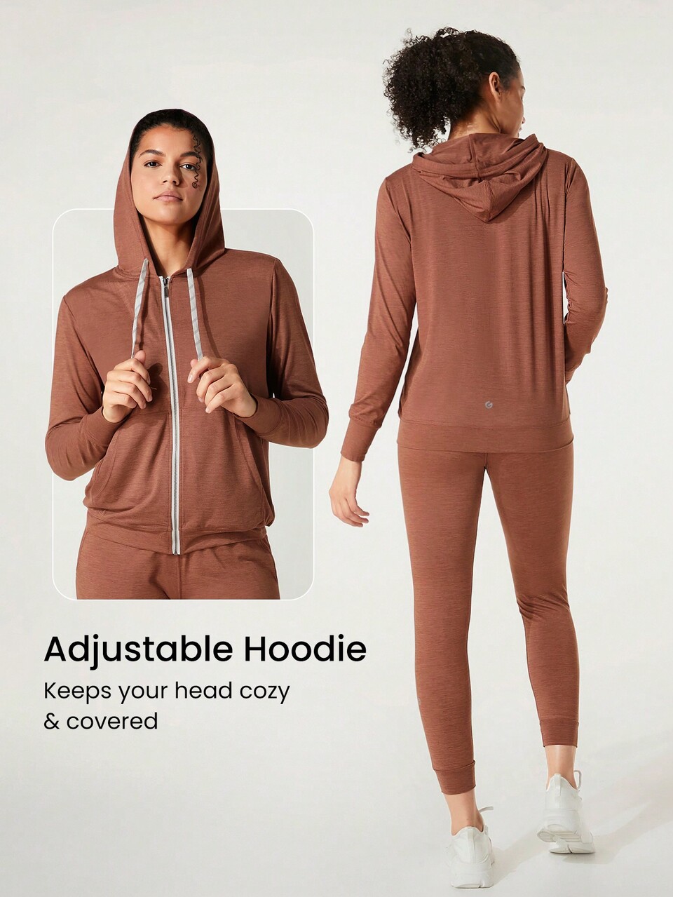 Drawstring Breathable Zip-Up Jacket