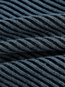 SHEIN ICON Áo thun nữ Cắt ra Sọc Giải trí - màu đen - Xem 6