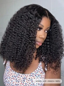 Glueless 5 X 5 Lace Closure Wig Curly Wave Pre Plucked Fuller Density Pre Bleached Human Hair Wig - SNatural - View 3