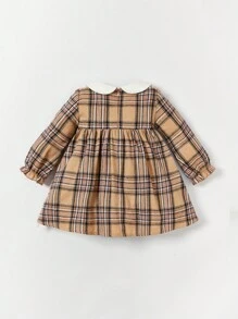 Cozy Pixies Baby Mädchen kariertes Kleid mit Schleife, Jacke & Hut, für Weihnachten