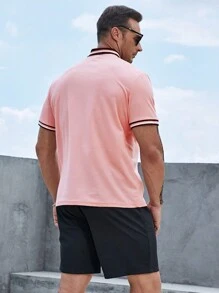 Manfinity Homme Đàn ông cộng Sọc trang trí Áo polo & Quần short - Nhiều màu - Xem 2