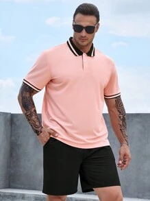 Manfinity Homme Đàn ông cộng Sọc trang trí Áo polo & Quần short - Nhiều màu - Xem 6