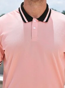 Manfinity Homme Đàn ông cộng Sọc trang trí Áo polo & Quần short - Nhiều màu - Xem 7