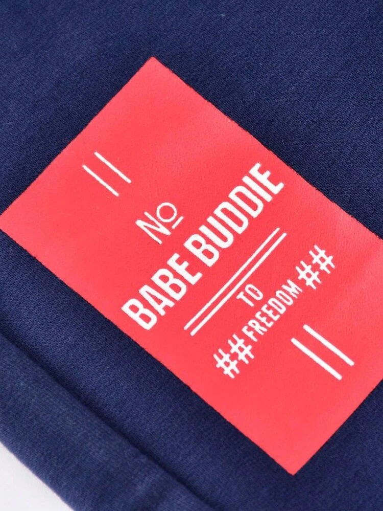 Baby Girl Letter Graphic Patched Detail Track Shorts