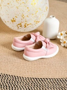 Baby Meisjes Boog Decor Comfortabele Sportieve Slip-on Schoenen Voor Outdoor
