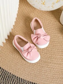 Baby Meisjes Boog Decor Comfortabele Sportieve Slip-on Schoenen Voor Outdoor