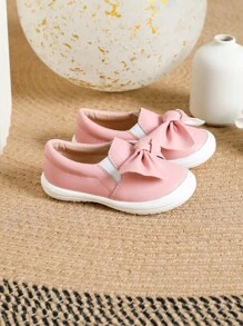 Baby Meisjes Boog Decor Comfortabele Sportieve Slip-on Schoenen Voor Outdoor