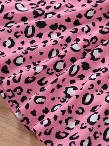 Bộ thời trang bé gái Thắt lưng Xù Tim In hoa Báo Dễ thương - Nhiều màu - Xem 3