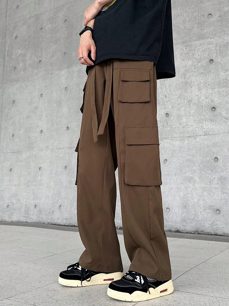 Loose Fit Men's Flap Pocket Cargo Pants