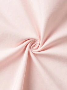 Bebé niña Camiseta unicolor bajo con abertura - Rosa Pálido - Ver 5