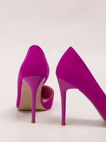 Fall/Winter 2025 Women Minimalist Court Pumps, Point Toe Stiletto Heeled Funky Pumps, Elegant,Elegant,Party Outfits,Pointed Heels - Hot Pink - View 2