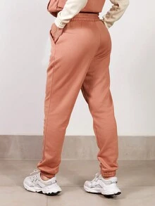 SHE(IN) BRASIL 1 Miếng Chất rắn Túi nghiêng Quần thể thao - Rỉ Nâu - Xem 2