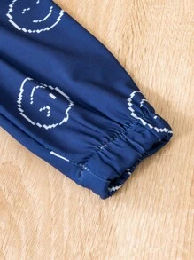 Em bé Jackets Nút phía trước Hoạt hình - Màu xanh hải quân - Xem 5