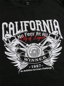 FeverCity 男士棉質字母圖形無袖出門性感背心，男友禮物 - 黑色 - 查看 3